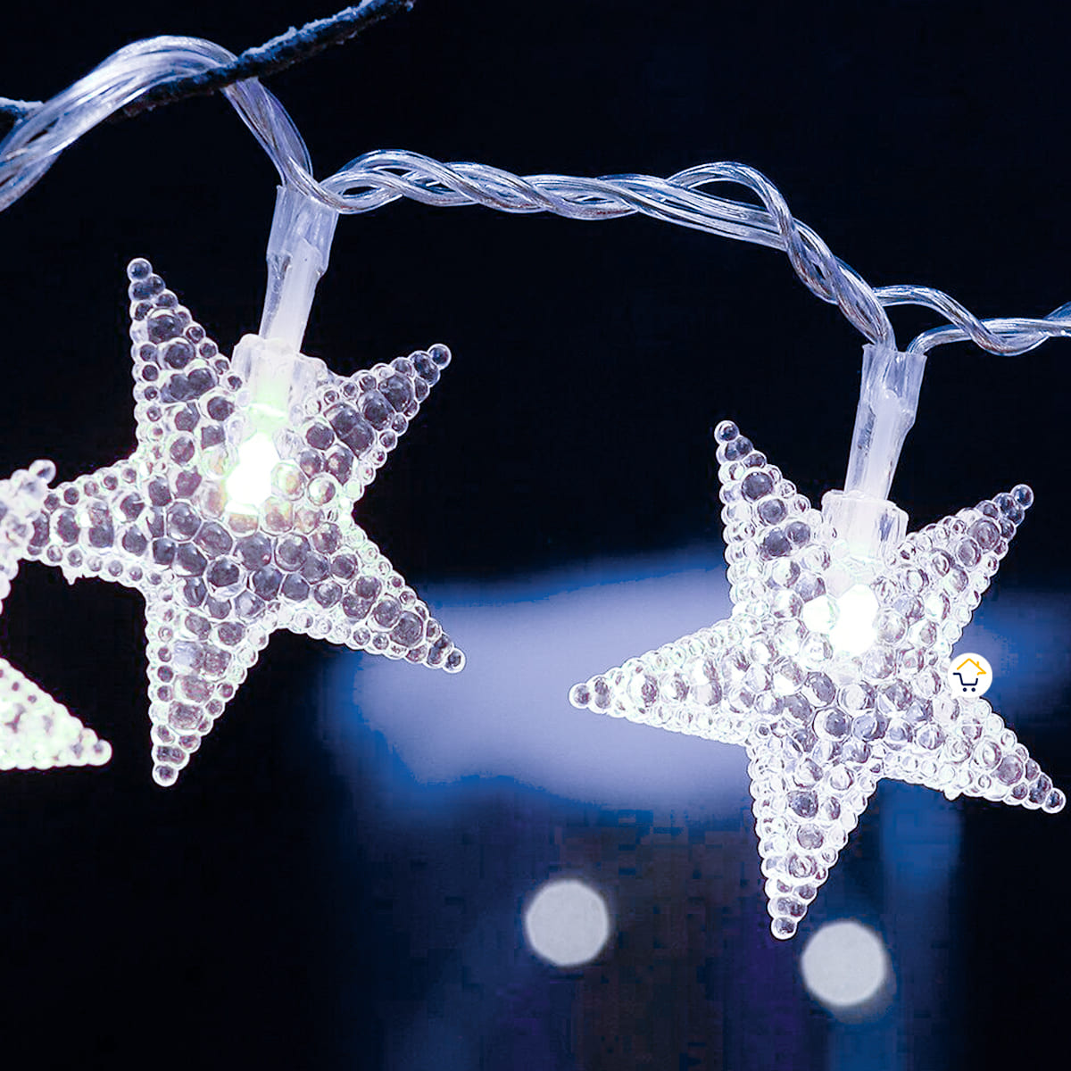 Cortina Led Estrellas Blancas-3 Mts